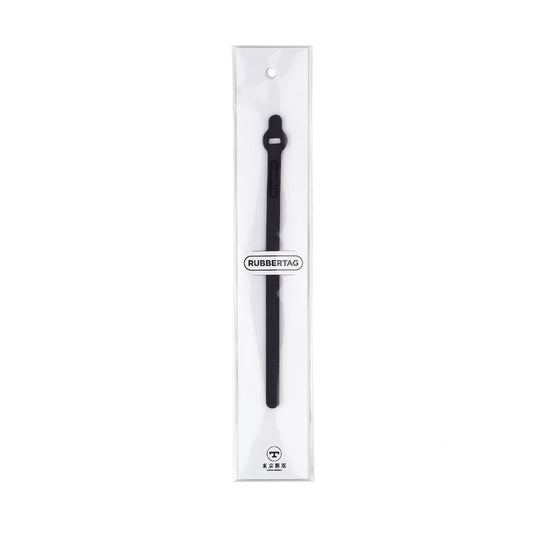 Rubber tag, S size, charcoal black