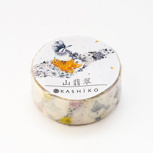 Masking Tape “Crested Kingfisher”｜Designed by Kutani Ware Artist｜KASHIKO Original｜Made in Japan