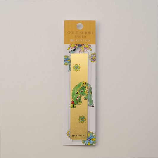 GOLD SHIORI〈神象〉｜金沢箔しおり・九谷焼作家デザイン・日本製
