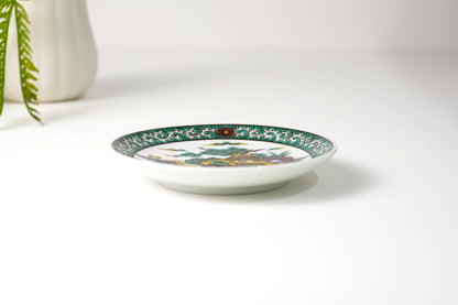 Kutani Art Small Plate: Yoshidaya Landscape, supervised by Takayuki Nukagawa