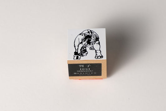 Stamp “Sacred Elephant”｜Design by Kutani Ware Artist Yasushi Yamachika｜Wooden Handle｜Made in Japan