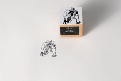 Stamp “Sacred Elephant”｜Design by Kutani Ware Artist Yasushi Yamachika｜Wooden Handle｜Made in Japan
