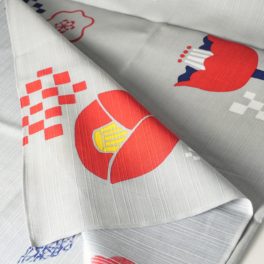 Furoshiki (wrapping cloth) | Camellia Red | 100% Cotton, 90cm, Made in Japan | mashu KYOTO