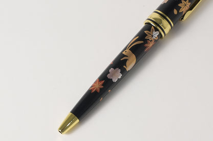 Urushi lacquer ballpoint pen / Rabbit in spring and fall