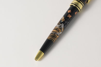 Urushi lacquer ballpoint pen / Red Fuji