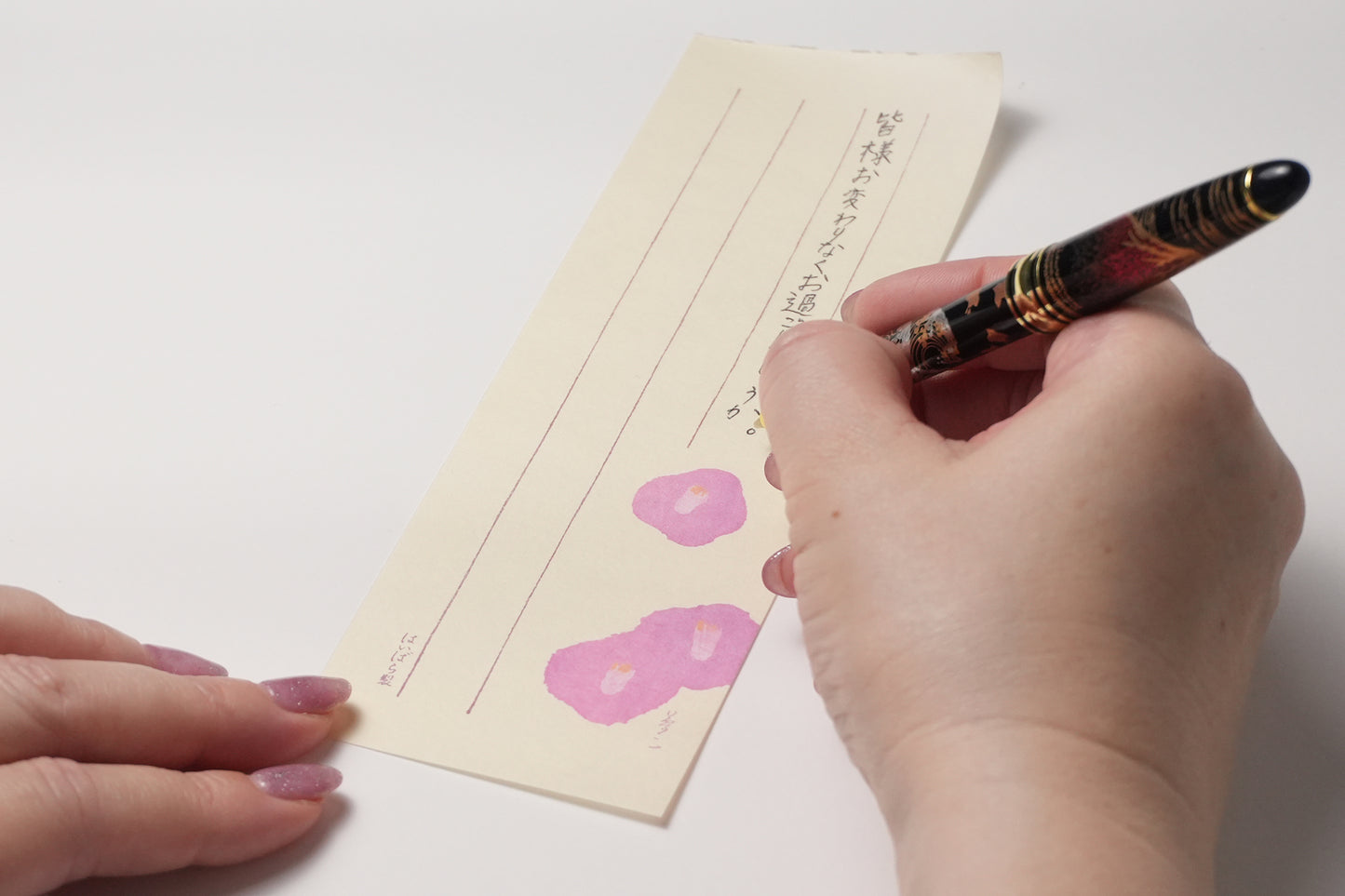 Urushi lacquer ballpoint pen / Red Fuji