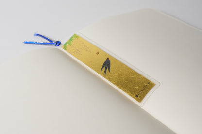 Christmas Limited Edition Artist Gift Set | Wisteria and Swallow Notebook, Flower-Stuffed Maneki Neko Furoshiki Wrapping Cloth, Gold Leaf Bookmark (Kawada Satomi)