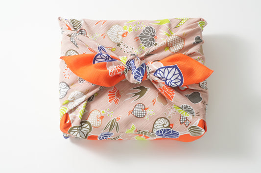 Furoshiki | Mitate Aoi Sencho Pink | 100% cotton, 70cm, Made in Japan | Mashu KYOTO