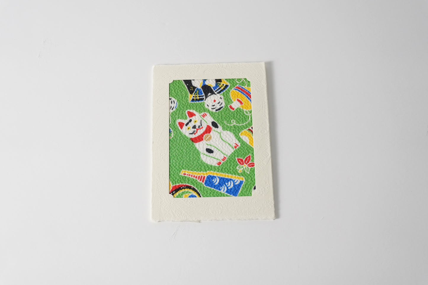 グリーティングカード　吉祥花伝KYOTO　京玩具尽くし　緑