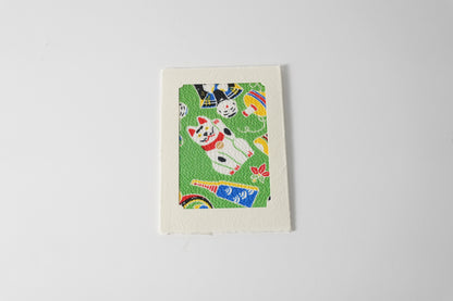 グリーティングカード　吉祥花伝KYOTO　京玩具尽くし　緑