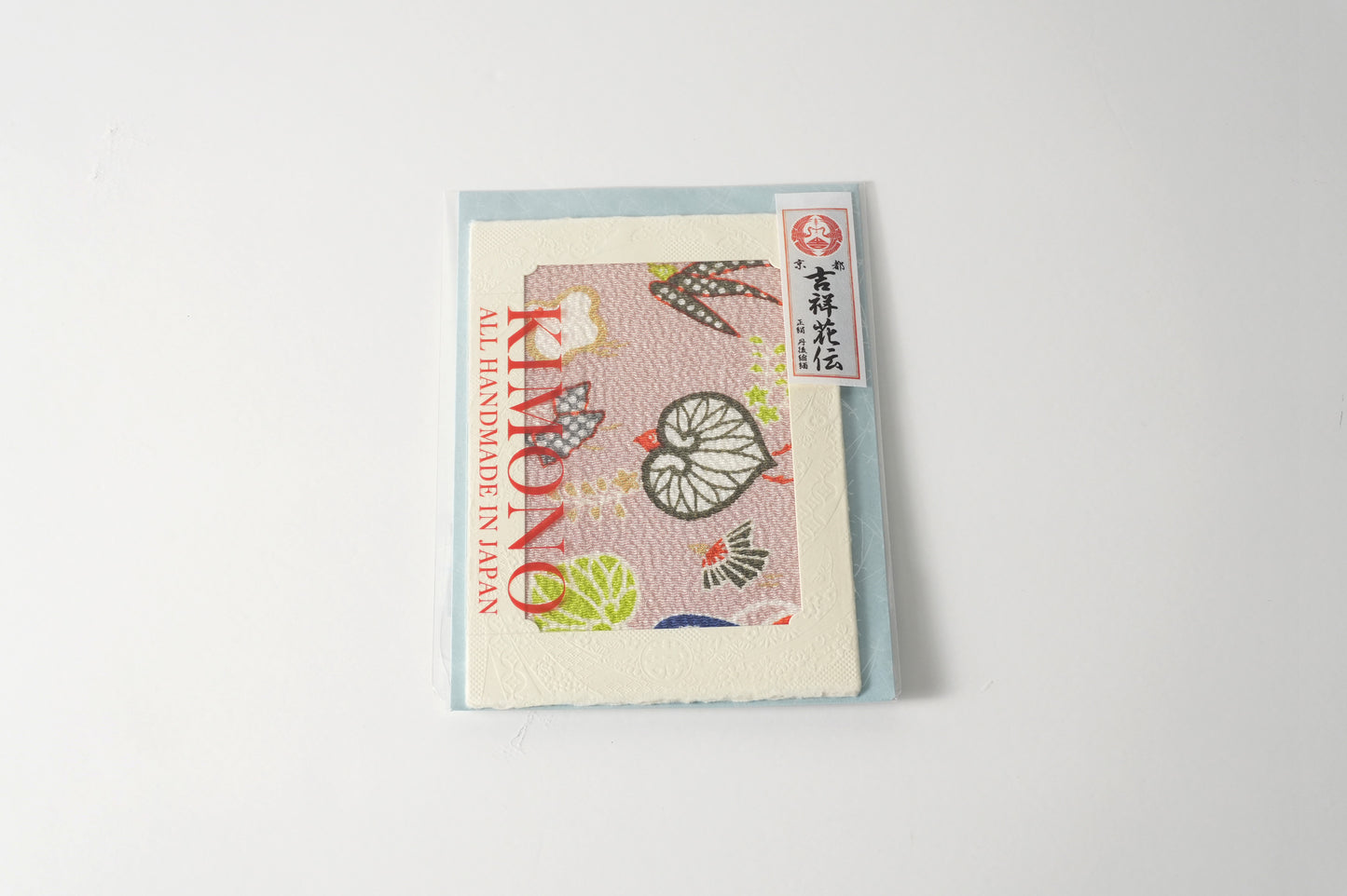 グリーティングカード　吉祥花伝KYOTO 見立て葵千鳥 橙