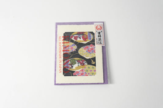 グリーティングカード　吉祥花伝KYOTO 源氏絵図貝合わせ 黒