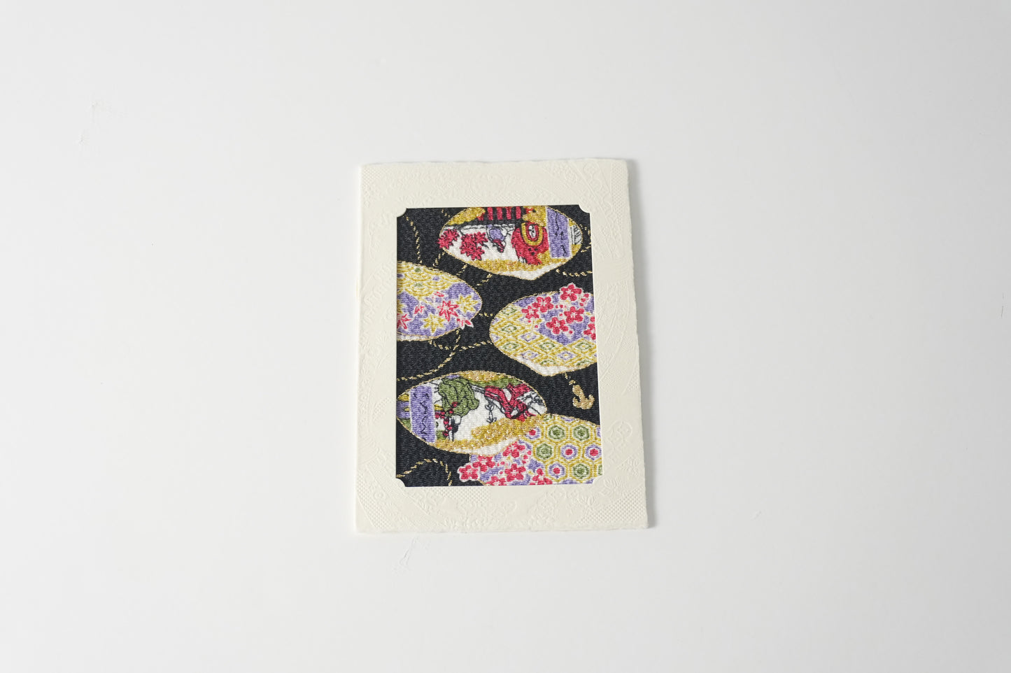 グリーティングカード　吉祥花伝KYOTO 源氏絵図貝合わせ 黒