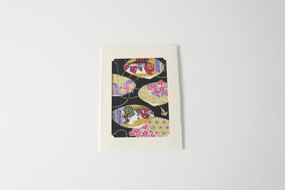 グリーティングカード　吉祥花伝KYOTO 源氏絵図貝合わせ 黒