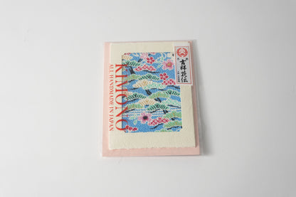 グリーティングカード　吉祥花伝KYOTO 桜霞御所解 空色