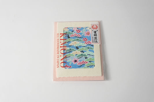 グリーティングカード　吉祥花伝KYOTO 桜霞御所解 空色