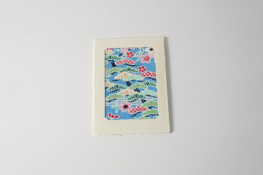 グリーティングカード　吉祥花伝KYOTO 桜霞御所解 空色