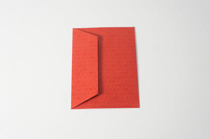 グリーティングカード　吉祥花伝KYOTO 鶴亀京更紗 藍