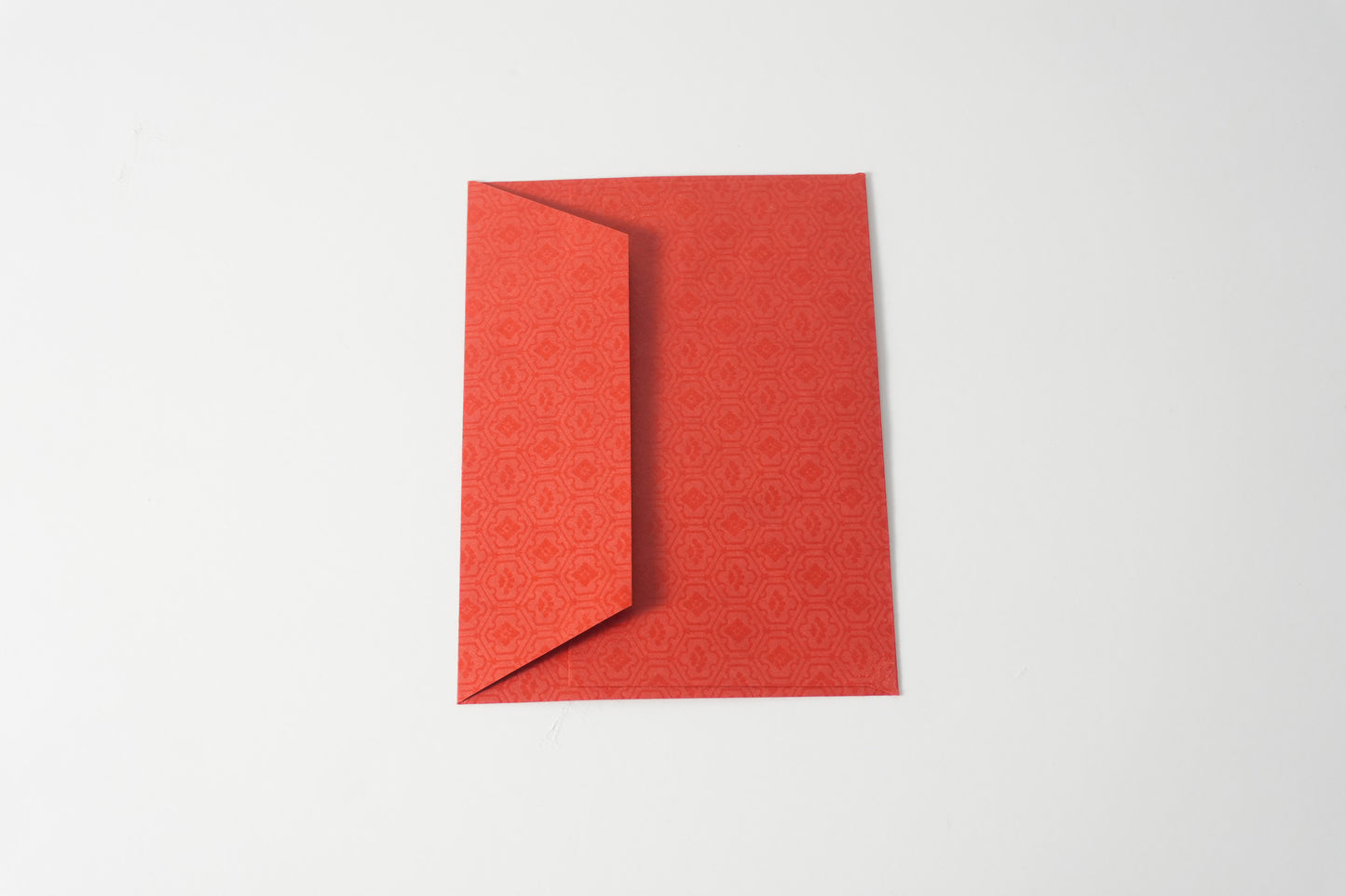 グリーティングカード　吉祥花伝KYOTO 鶴亀京更紗 朱