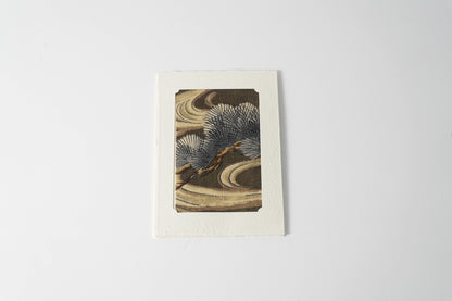 グリーティングカード　吉祥花伝KYOTO 鶴亀京更紗 藍