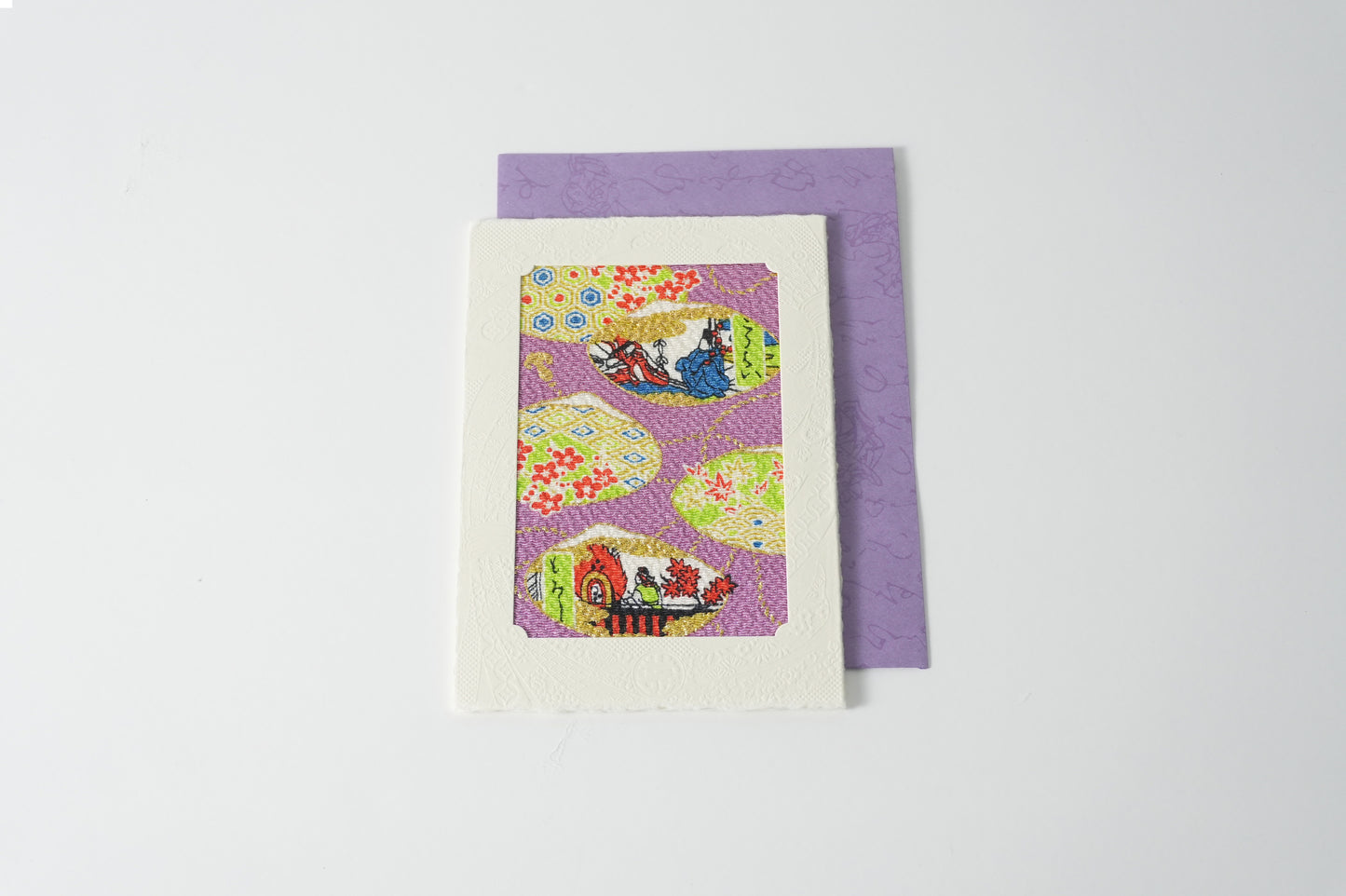 グリーティングカード　吉祥花伝KYOTO 源氏絵図貝合わせ 紫