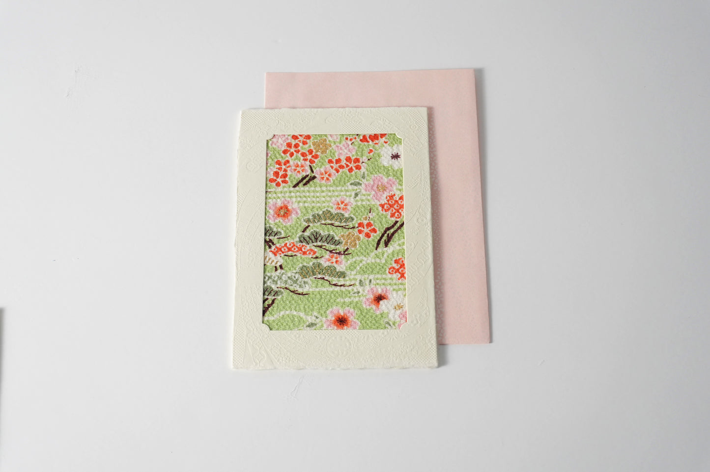 グリーティングカード　吉祥花伝KYOTO 桜霞御所解 若草