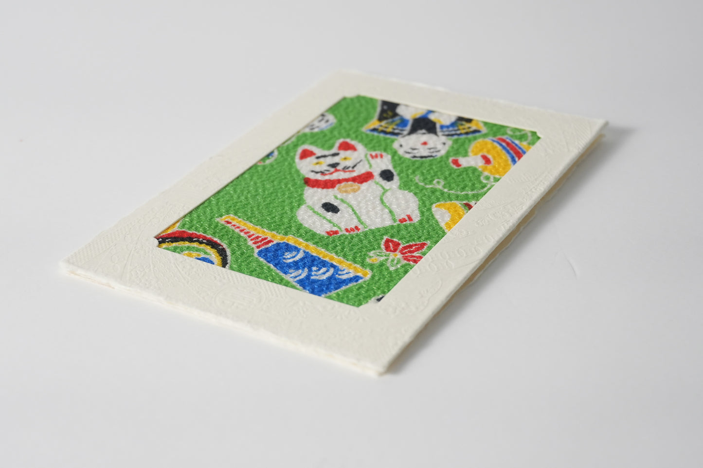 グリーティングカード　吉祥花伝KYOTO　京玩具尽くし　緑