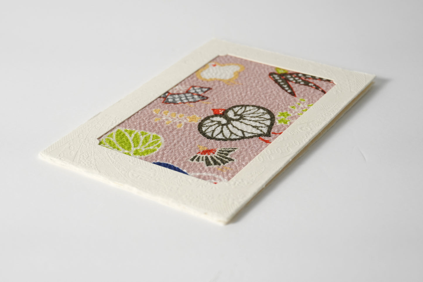 グリーティングカード　吉祥花伝KYOTO 見立て葵千鳥 橙