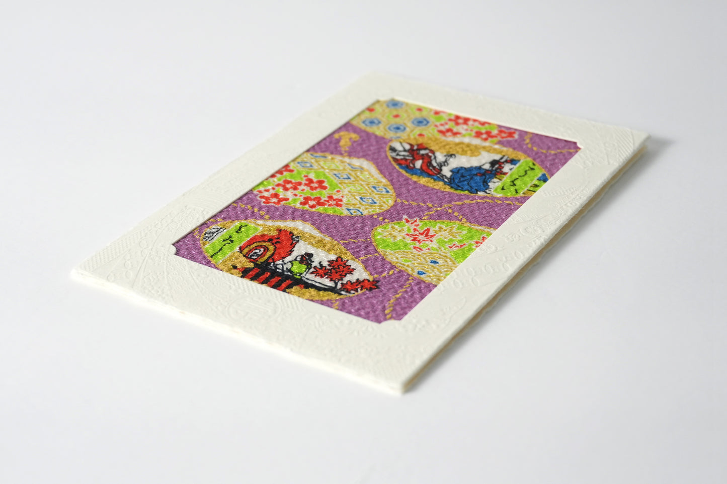 グリーティングカード　吉祥花伝KYOTO 源氏絵図貝合わせ 紫