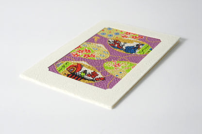 グリーティングカード　吉祥花伝KYOTO 源氏絵図貝合わせ 紫