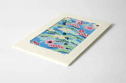 グリーティングカード　吉祥花伝KYOTO 桜霞御所解 空色