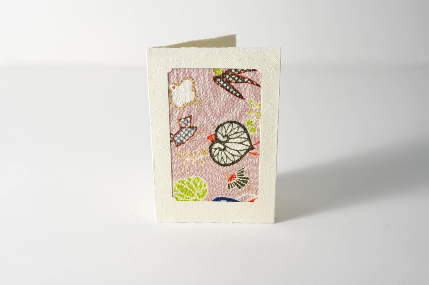 グリーティングカード　吉祥花伝KYOTO 見立て葵千鳥 橙