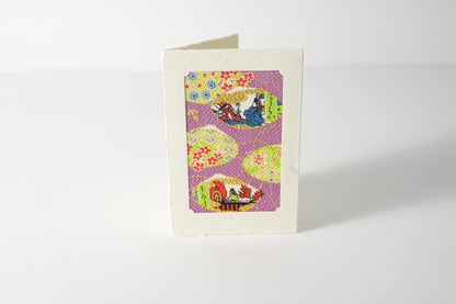 グリーティングカード　吉祥花伝KYOTO 源氏絵図貝合わせ 紫