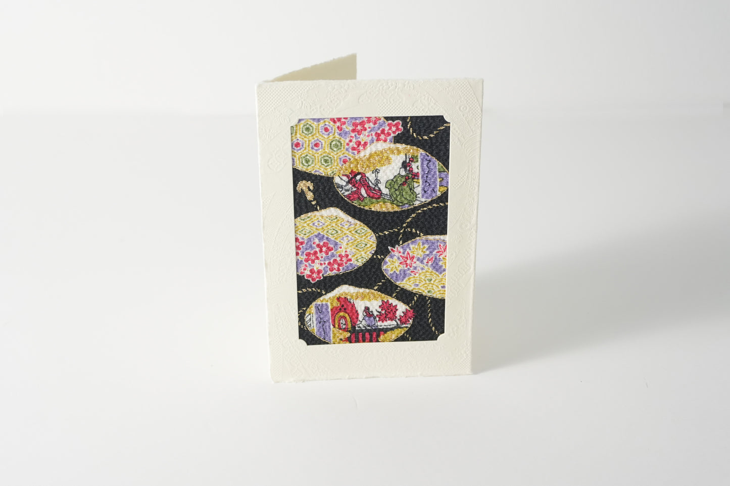 グリーティングカード　吉祥花伝KYOTO 源氏絵図貝合わせ 黒