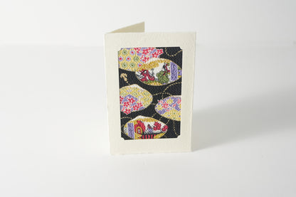 グリーティングカード　吉祥花伝KYOTO 源氏絵図貝合わせ 黒