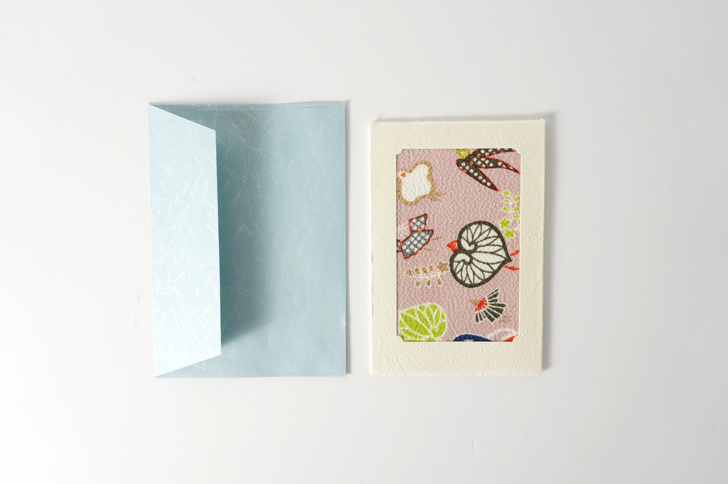 グリーティングカード　吉祥花伝KYOTO 見立て葵千鳥 橙