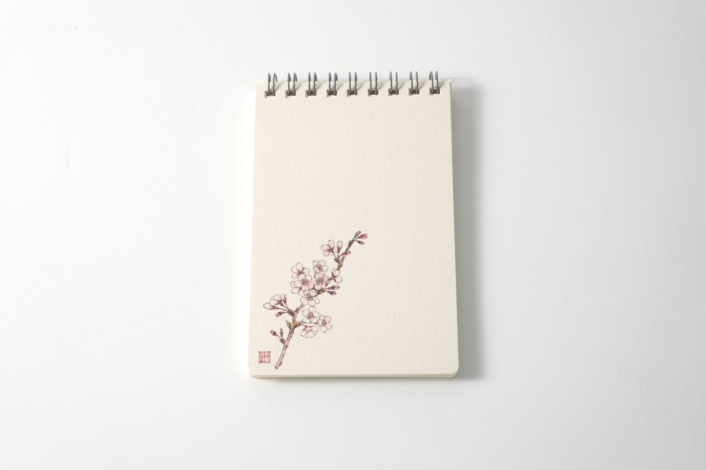Ring Notebook “Sakura” | Kutani Porcelain Painting by Yukika Shibata | Japanese Stationery