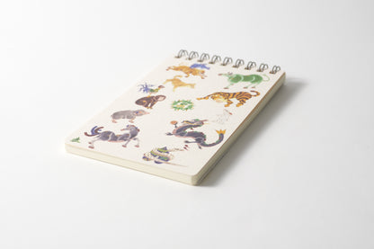 Ring Notebook “Zodiac” | Kutani Porcelain Painting by Yasushi Yamachika | Japanese Stationery