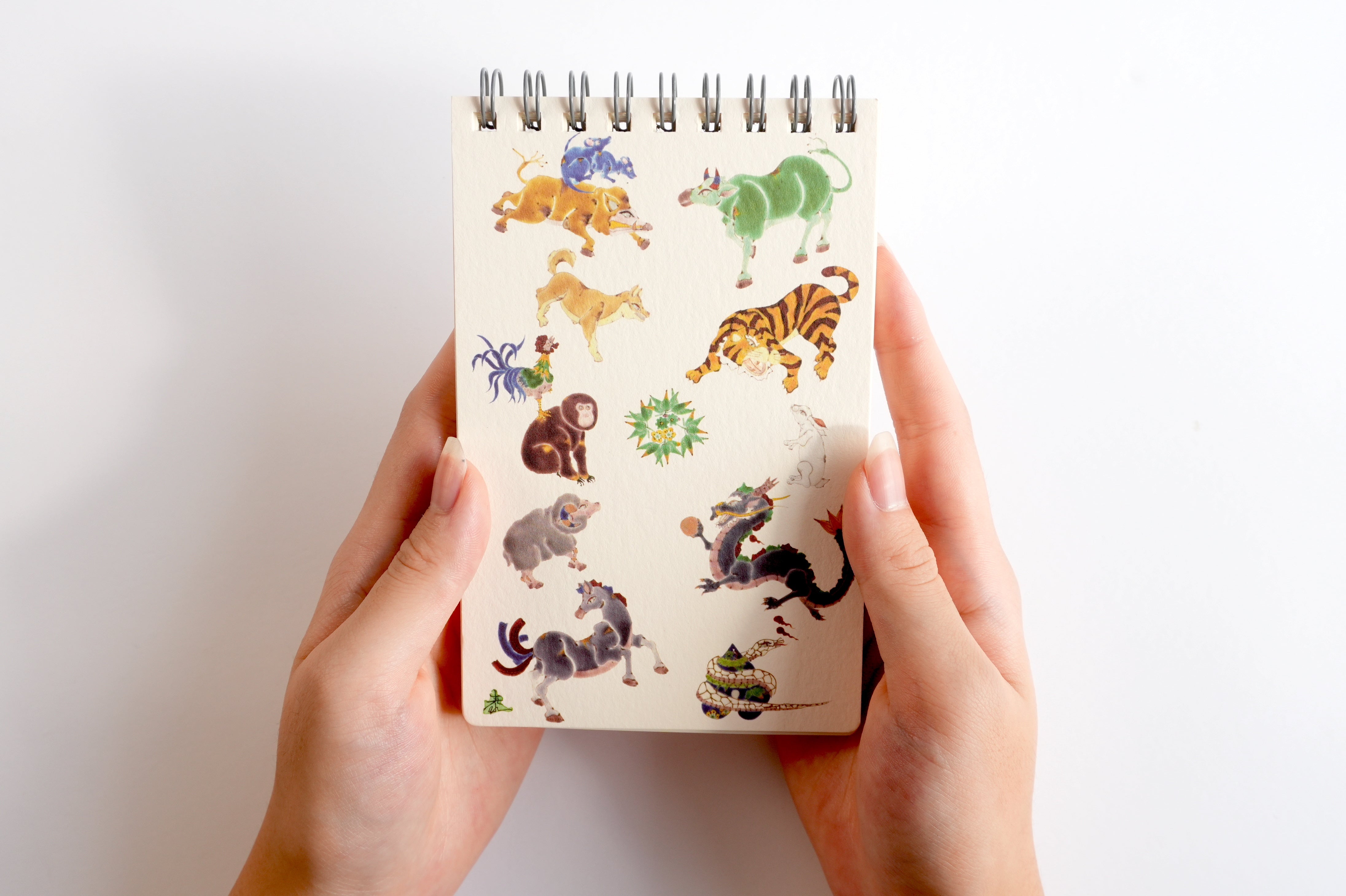 Ring Notebook 十二支｜九谷色絵 山近 泰｜和風手帳 – KASHIKO JAPAN