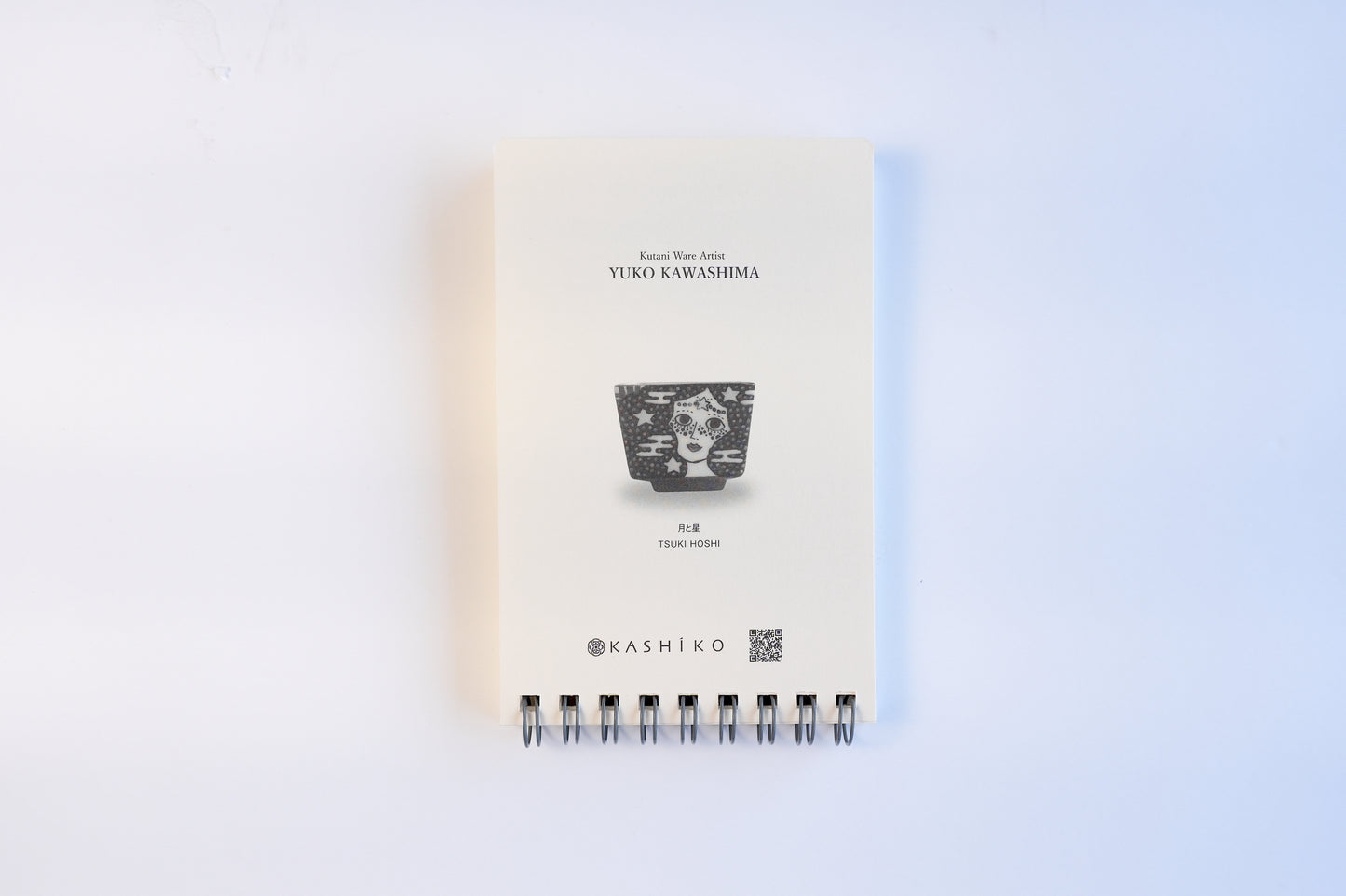 Ring Notebook “Moon & Stars” | Kutani Porcelain Painting by Yuko Kawashima | Japanese Stationery