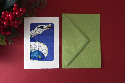 Carte de vœux Kissho Kaden KASHIKO Serpent du zodiaque