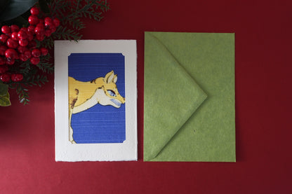 Carte de vœux Kissho Kaden KASHIKO Chien du zodiaque