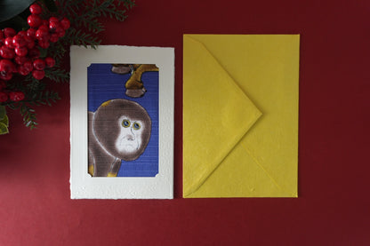 Carte de vœux Kissho Kaden KASHIKO Singe du zodiaque