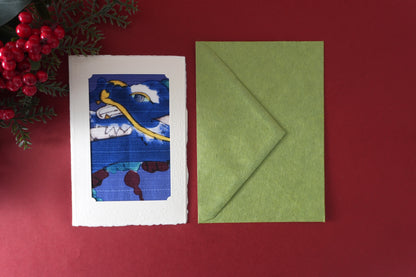 Carte de vœux Kissho Kaden KASHIKO Dragon du zodiaque