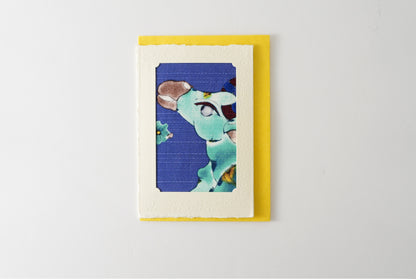 Carte de vœux Kissho Kaden KASHIKO Zodiaque Bœuf