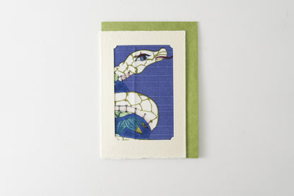 Carte de vœux Kissho Kaden KASHIKO Serpent du zodiaque