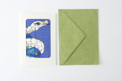 Carte de vœux Kissho Kaden KASHIKO Serpent du zodiaque