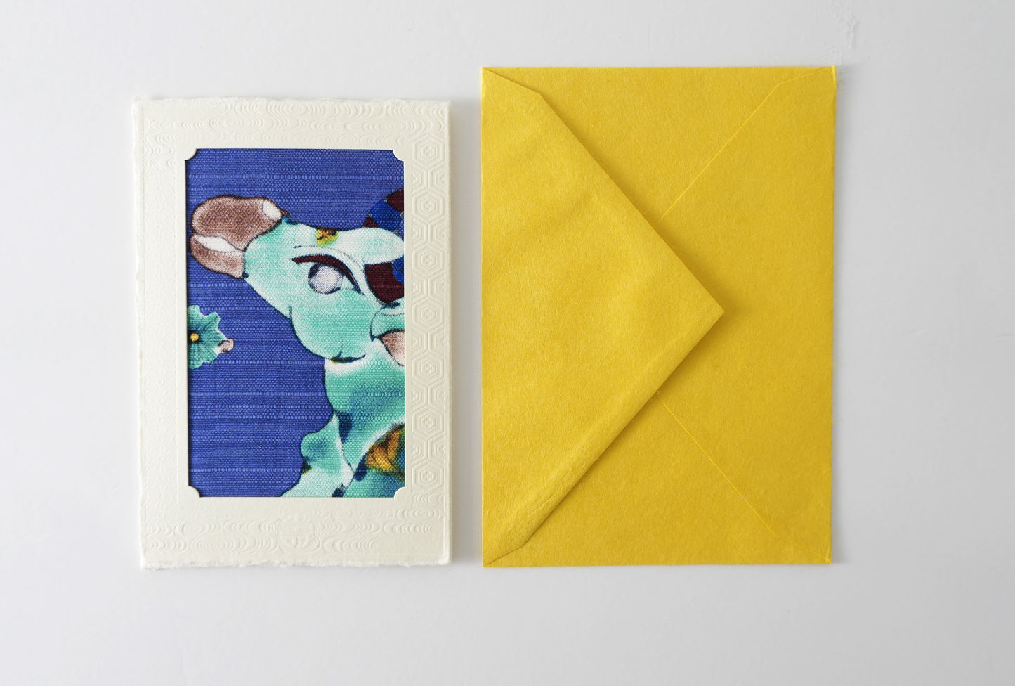 Carte de vœux Kissho Kaden KASHIKO Zodiaque Bœuf