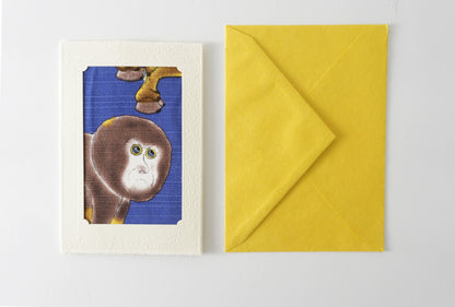 Carte de vœux Kissho Kaden KASHIKO Singe du zodiaque