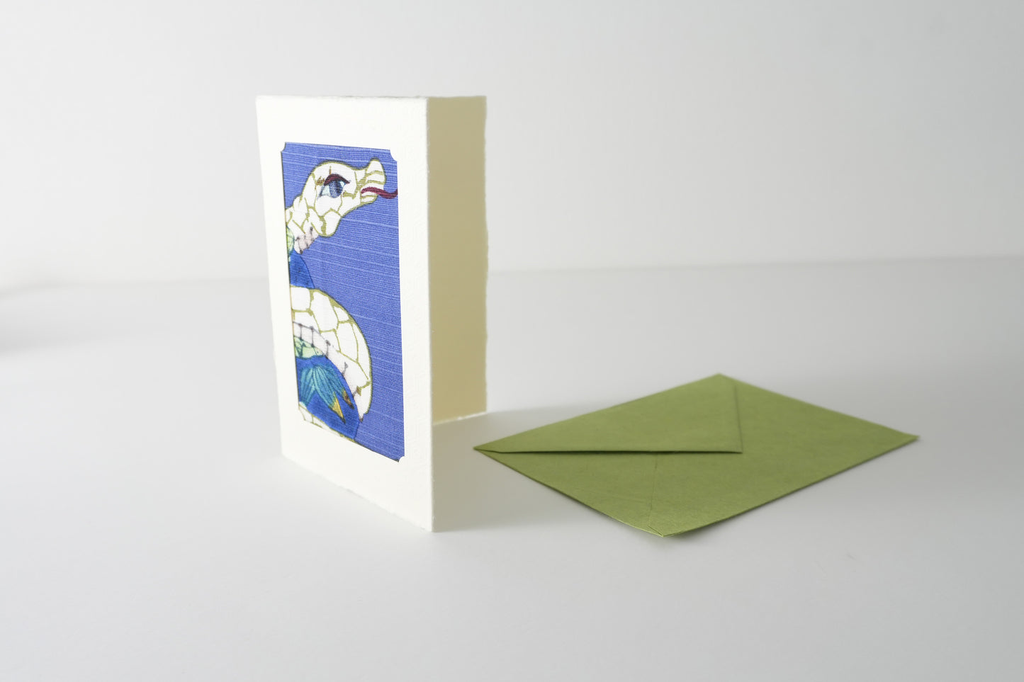 Carte de vœux Kissho Kaden KASHIKO Serpent du zodiaque